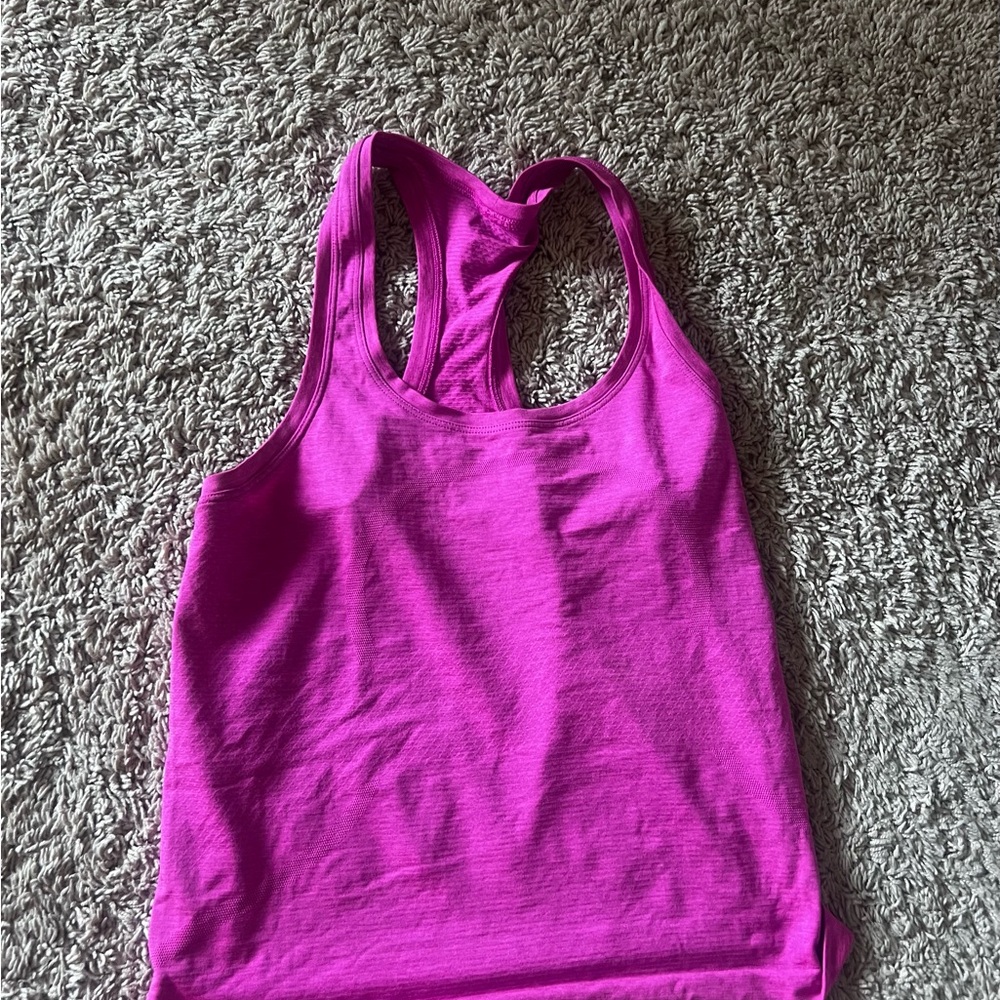 Lululemon Athletica Pink Fitted Sleeveless Tank Top